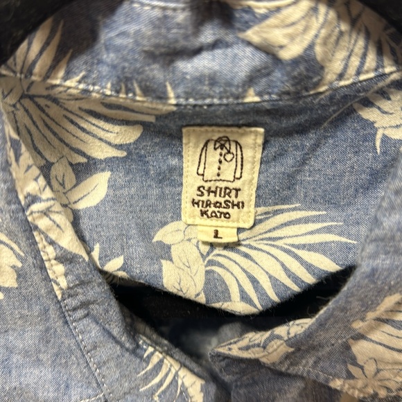 KATO' Slim French Seam Aloha Chambray w/ detail - light indigo - Picture 2 of 5